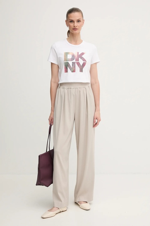 Dkny t-shirt damski kolor biały P52H4WNA - zdjęcie produktu nr 2