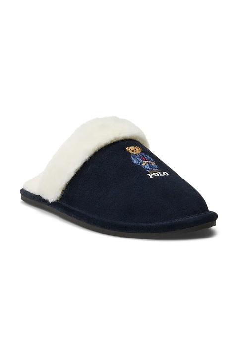 Polo Ralph Lauren kapcie zamszowe Kelcie Bear kolor granatowy 842P03596001 - zdjęcie produktu nr 2
