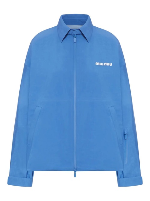 Miu Miu zip-up windbreaker - Blue - zdjęcie produktu nr 2