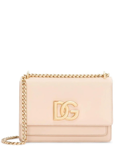 Dolce & Gabbana logo-plaque leather crossbody bag - Pink - zdjęcie produktu nr 1