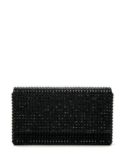 Amina Muaddi Superamini Paloma crystal-embellished clutch bag - Black - zdjęcie produktu nr 1