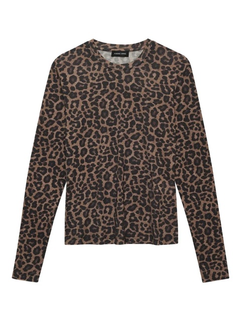 ANINE BING long-sleeve leopard-print T-shirt - Brown - zdjęcie produktu nr 1