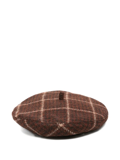 Vivienne Westwood checked wool beret - Brown - zdjęcie produktu nr 2