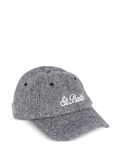 MC2 Saint Barth herringbone-pattern baseball cap - Grey - zdjęcie produktu nr 1