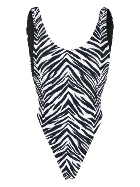 Reina Olga zebra-print swimsuit - Black - zdjęcie produktu nr 1