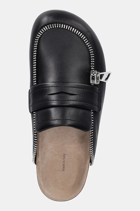 JW Anderson klapki skórzane Biker Loafer damskie kolor czarny LF0071 LA0268 999 - zdjęcie produktu nr 2