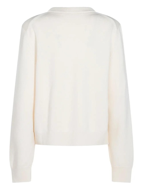 Jil Sander embroidered wool jumper - White - zdjęcie produktu nr 2