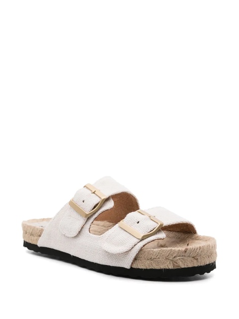 Manebi Nordic double-strap slides - White - zdjęcie produktu nr 2