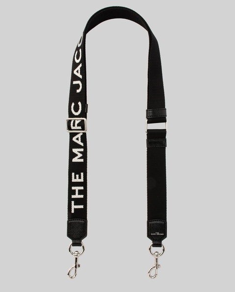 MARC JACOBS - Czarny pasek do torebki The Thin Logo - zdjęcie produktu nr 1