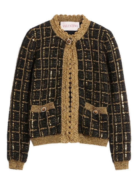 Valentino Garavani sequin-embellished cardigan - Brown - zdjęcie produktu nr 1