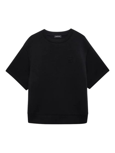ANINE BING Jadon monogram T-shirt - Black - zdjęcie produktu nr 1