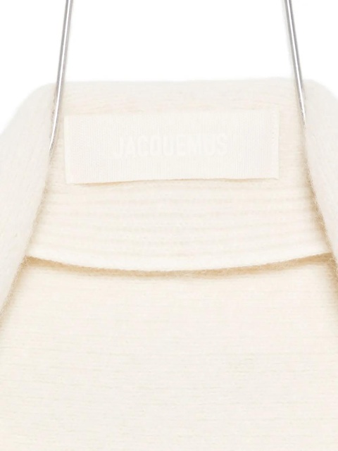 Jacquemus ribbed-knit collar scarf - White - zdjęcie produktu nr 2