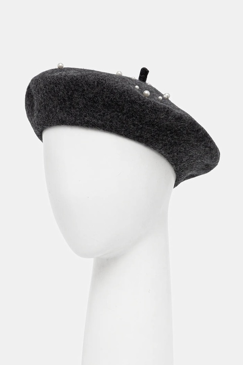 Marella beret z dodatkiem wełny Emme by Marella kolor szary 2525576032200 - zdjęcie produktu nr 1