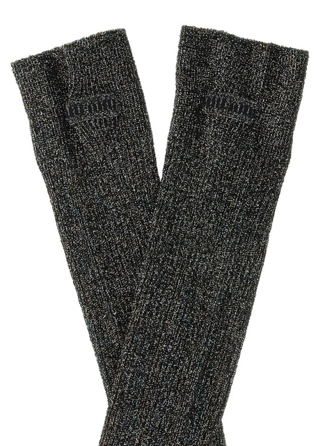 Miu Miu Lamé ribbed socks - Grey - zdjęcie produktu nr 1