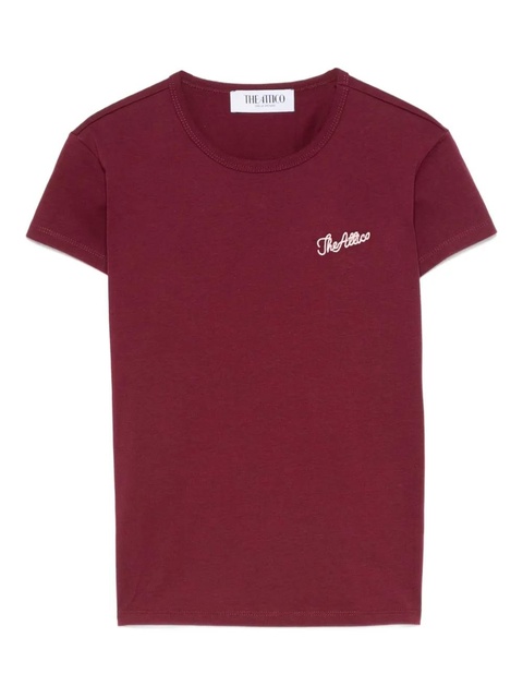 The Attico logo-embroidered cotton T-shirt - zdjęcie produktu nr 1