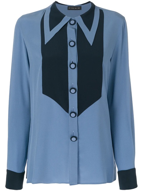 ETRO geometric detail tonal shirt - Blue - zdjęcie produktu nr 1
