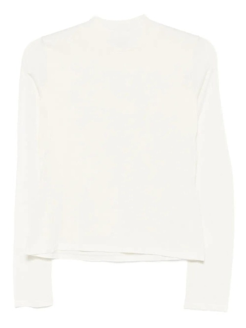 Max Mara long-sleeve silk T-shirt - White - zdjęcie produktu nr 2