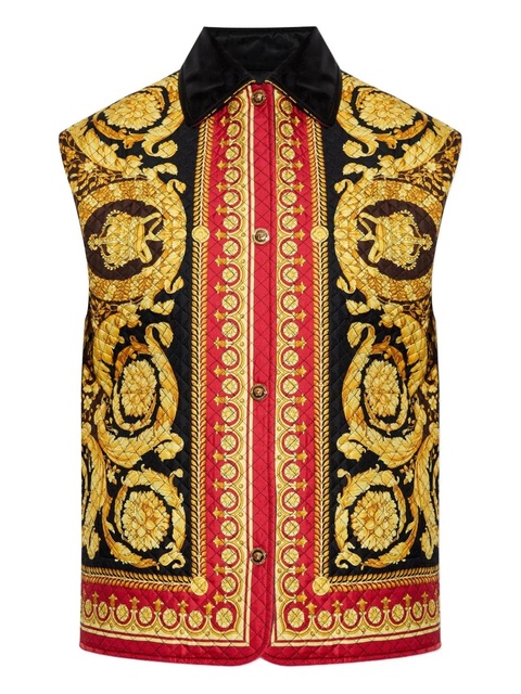 Versace baroque-print quilted vest - Multicolour - zdjęcie produktu nr 1
