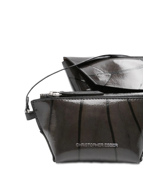 Christopher Esber Gondola Leaf patent leather tote bag - Grey - zdjęcie produktu nr 2