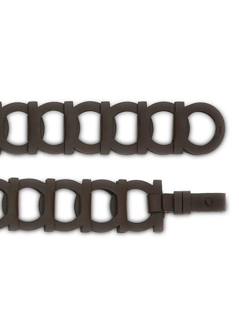 Ferragamo Gancini leather belt - Brown - zdjęcie produktu nr 1