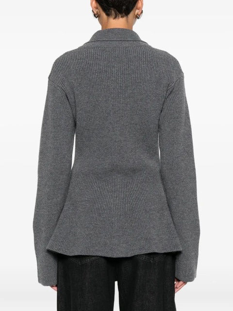 Róhe ribbed button top - Grey - zdjęcie produktu nr 2