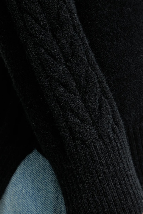 Answear.LAB sweter z kaszmirem damski kolor czarny z półgolfem - zdjęcie produktu nr 2