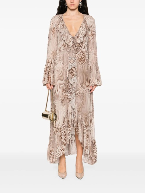 Blumarine printed chiffon maxi dress - Neutrals - zdjęcie produktu nr 2