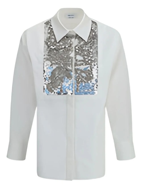 Alexander McQueen sequin-embellished cotton shirt - White - zdjęcie produktu nr 1