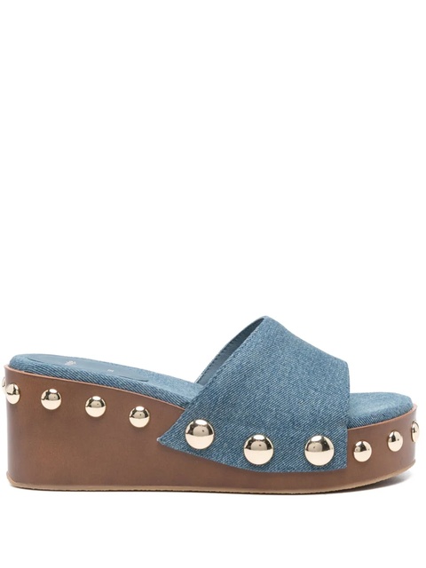 Maje 65mm denim sandals - Blue - zdjęcie produktu nr 1