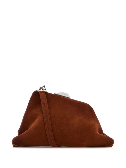 The Attico Day Off suede clutch bag - Brown - zdjęcie produktu nr 2