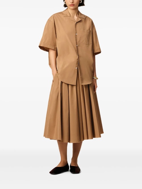 AMI Paris pleated midi skirt - Brown - zdjęcie produktu nr 2