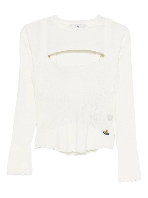 Vivienne Westwood cut-out knitted top - Neutrals - zdjęcie produktu nr 1