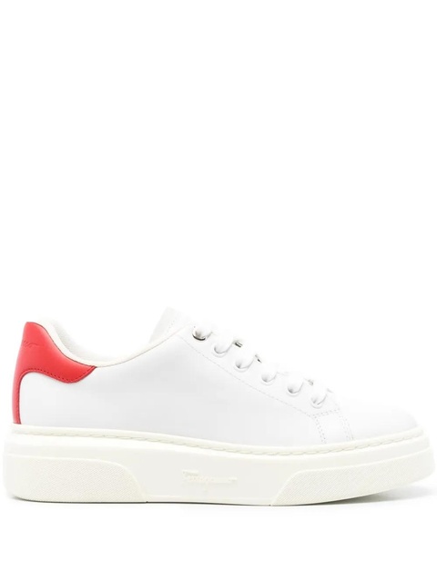 Ferragamo leather lace-up low-top sneakers - White - zdjęcie produktu nr 2