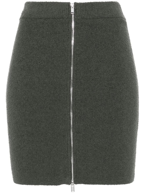 Nanushka bouclé zip-up miniskirt - Grey - zdjęcie produktu nr 1