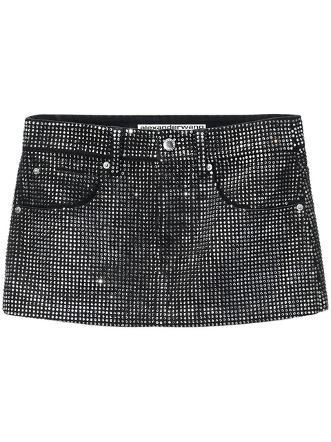 Alexander Wang crystal-embellished mini skirt - Black - zdjęcie produktu nr 1
