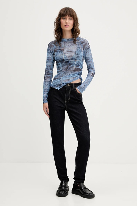 Guess Originals longsleeve kolor niebieski W5YP43 KBBF2 - zdjęcie produktu nr 2