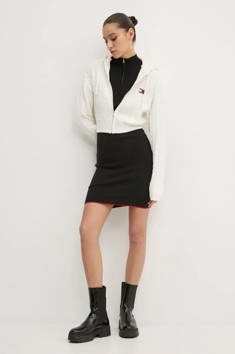 Tommy Jeans sweter bawełniany kolor beżowy DW0DW19334 - zdjęcie produktu nr 2