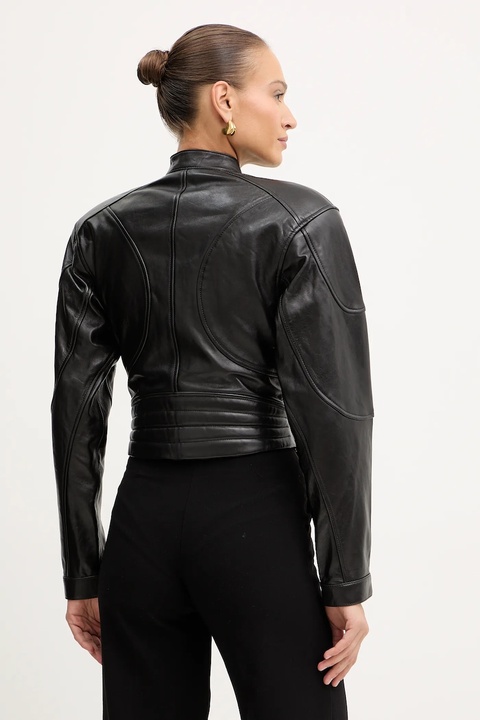 Versace Jeans Couture ramoneska skórzana kolor czarny przejściowa 79HAVP03 CP021 - zdjęcie produktu nr 2