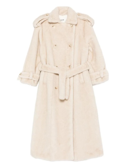 ducie Thalia double-breasted faux fur coat - Neutrals - zdjęcie produktu nr 1