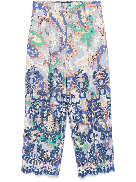 ETRO floral-print trousers - Blue - zdjęcie produktu nr 1