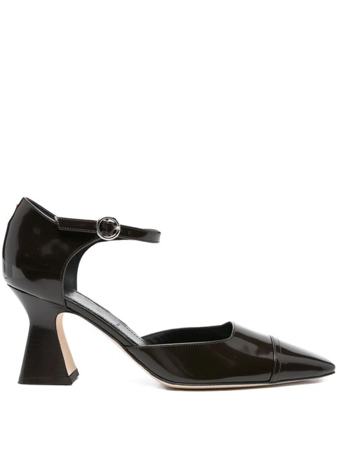 Aeyde 80mm Francine ankle-strap pointed-toe pumps - Brown - zdjęcie produktu nr 1