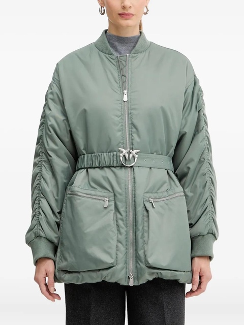 PINKO ruched belted jacket - Green - zdjęcie produktu nr 1