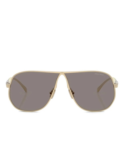 Miu Miu Eyewear pilot-frame sunglasses - Gold - zdjęcie produktu nr 1