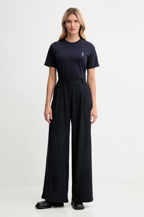 Bally t-shirt bawełniany damski kolor granatowy WJE085 - zdjęcie produktu nr 1