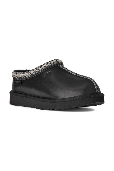 UGG kapcie skórzane Tasman Lthr Regen kolor czarny 1170292.BLK - zdjęcie produktu nr 2