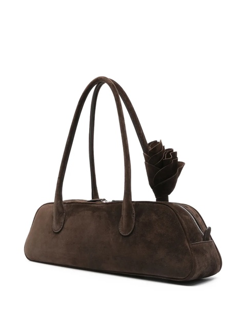 Magda Butrym Briggitte rose-embellished suede tote bag - Brown - zdjęcie produktu nr 2