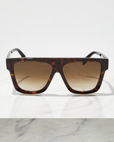 ALEXANDER MCQUEEN - Brązowe okulary z logo - zdjęcie produktu nr 1
