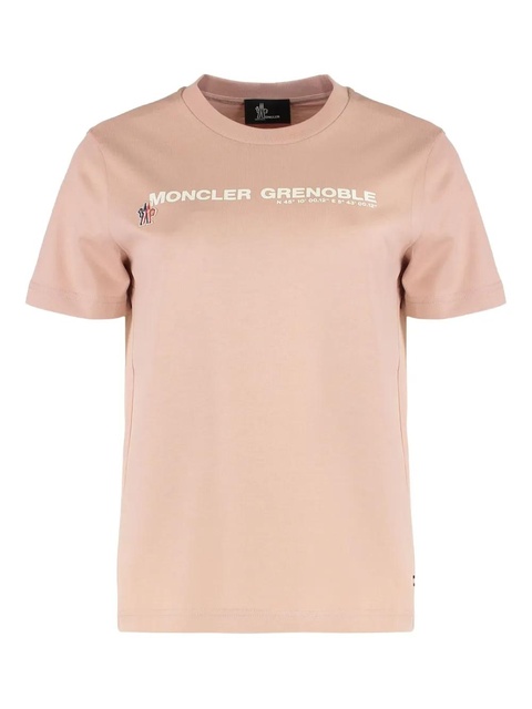 Moncler Grenoble crew-neck logo-print T-shirt - Pink - zdjęcie produktu nr 2