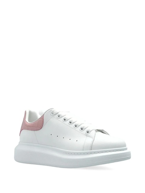 Alexander McQueen Oversized leather crocodile-effect heel sneakers - White - zdjęcie produktu nr 2