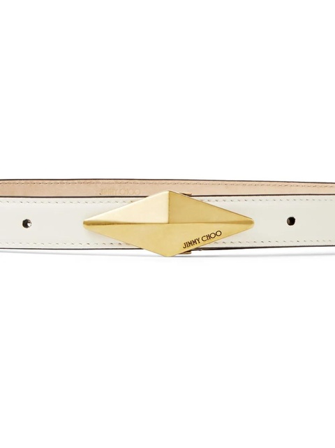 Jimmy Choo Diamond leather belt - White - zdjęcie produktu nr 2
